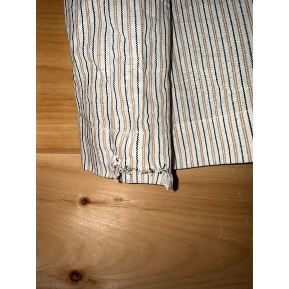 NWT Women's Blended Linen Striped Wide Leg Trousers - Picture 7 of 7